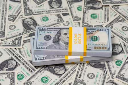 Currency background layout. Money seamless pattern. Dollars finance texture. Cash banking concept.