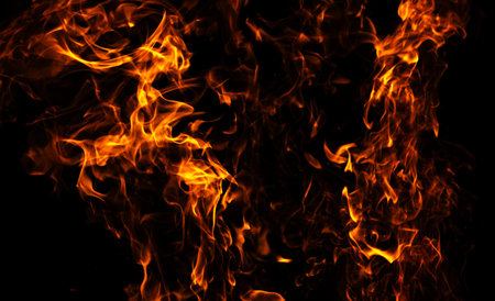 Fire burning motion pattern. Fire intense blaze effect. Fire dramatic heat waves. Fire glowing flame...