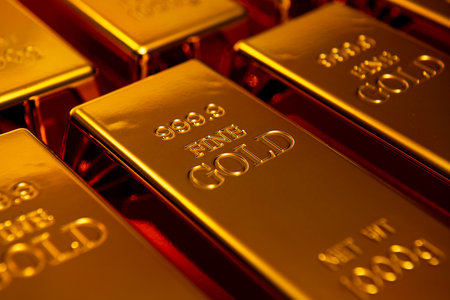 Gold metal for reserve. Gold reserve bullion bars. 24k gold for metal reserve. Golden metals for...