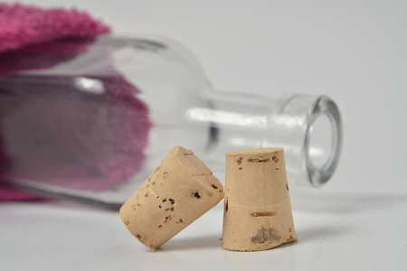 cork with bottleの写真素材