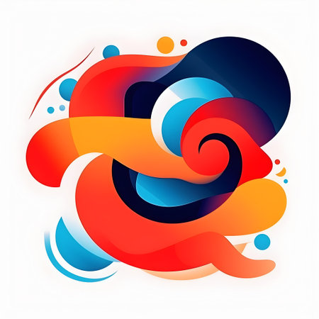 Abstract colorful background. Fluid shapes composition. Vector Illustration.の写真素材