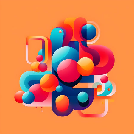 Abstract colorful background with geometric shapes. Vector illustration for your design.の写真素材