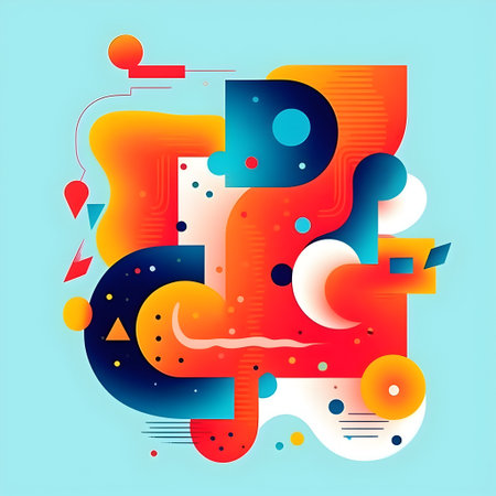 Abstract colorful background with dynamic elements. Vector illustration. Eps 10.の写真素材