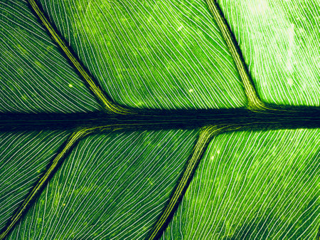 Green leaf texture background. Tropical palm leaf pattern. Green leaf texture.