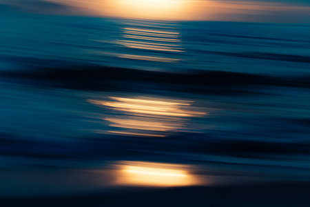 abstract background with motion blur of sea and sky, long exposureの写真素材