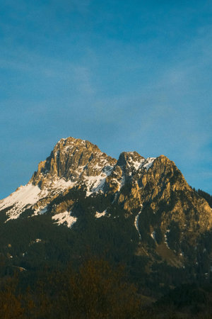 Peaks of the Mont Blanc massif in Chamonix, France