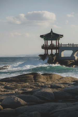 Pavilion on the seashore, Bali, Indonesia