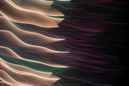 Abstract background. Yellow - green palette. Raster fractal graphics.