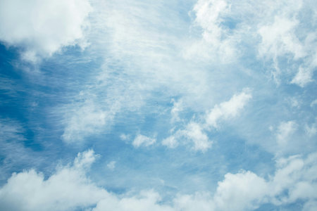 Blue sky background with tiny cloudsbe used as background.
