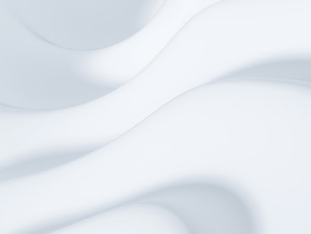 White abstract background with smooth lines. 3d rendering, 3d illustration.