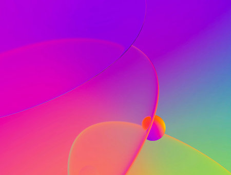 abstract colorful background with smooth lines in purple, yellow and pink