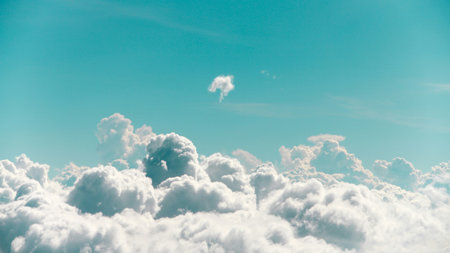 Blue sky background with tiny clouds. Beautiful sky background with tiny clouds