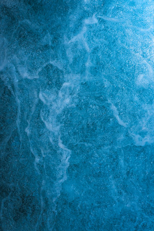 Blue ice texture. Abstract background and texture for design. Copy space.
