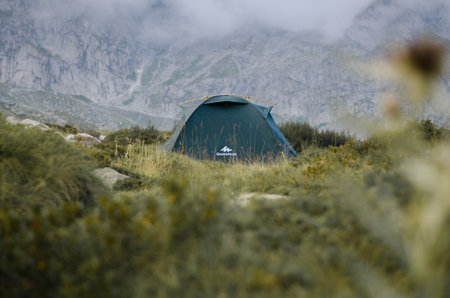 Camping tent in the mountains, Camping in the mountains, Camping in the mountains
