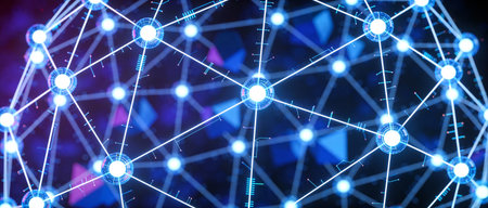 Abstract network connection background. 3d rendering, 3d illustration.