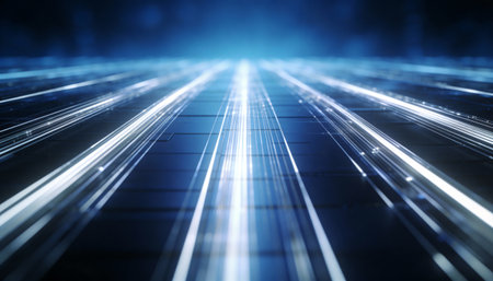 3d rendering of abstract technology background. High speed internet concept.