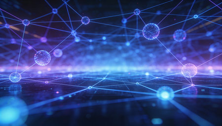 3D rendering of abstract digital background with connection lines. Network concept