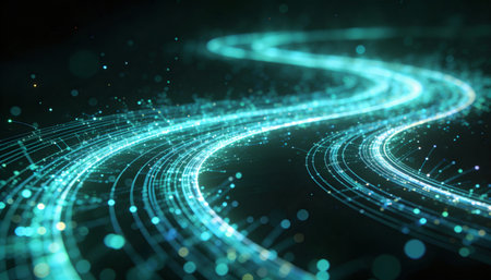 Abstract technology background. Network connection concept. 3D Rendering.