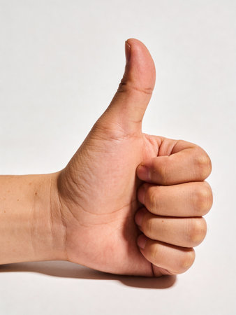 thumbs up on a white background. thumb up. thumb up