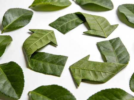 Green tea leaves on white background. Fresh tea leaves isolated on white background.