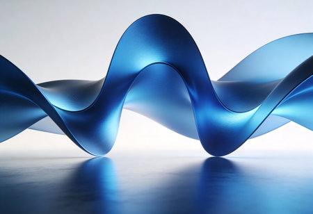 Abstract blue wavy background. 3d rendering, 3d illustration.