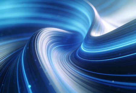 abstract background with smooth lines and bokeh, 3d renderの写真素材