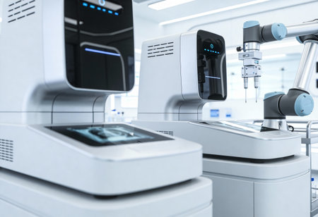 Modern medical equipment in modern clinic. 3d rendering toned image