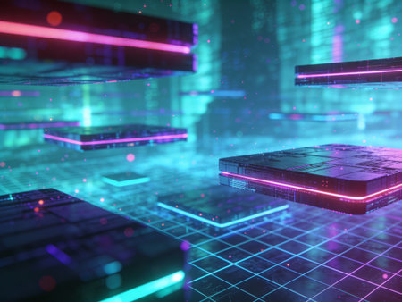 Futuristic technology background. 3d rendering, 3d illustration.