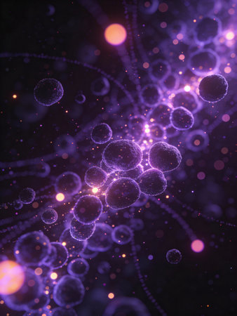 Abstract background with glowing particles. 3d rendering, 3d illustration.