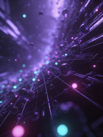 Futuristic technology interface. Abstract 3d rendering with depth of field.