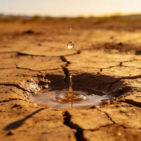 Photo Picture of a Dry Desert Water Drop Water Reflection Landscape