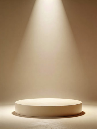 Abstract scene podium for mock up presentation in minimalism style. 3d render