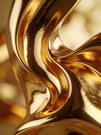 Golden abstract background. 3d rendering,  3d illustration.の写真素材