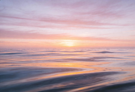 Beautiful sunset over the sea. Soft focus and shallow DOF.
