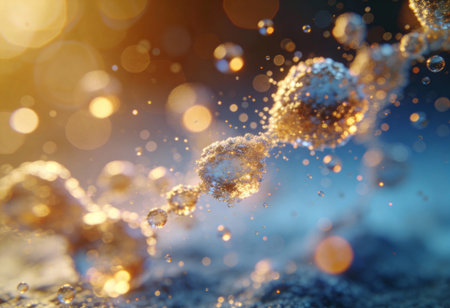 Molecular structure. Abstract background. 3d render illustration.の写真素材