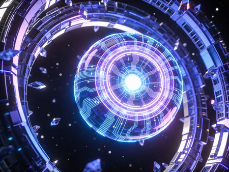 Abstract technology background. 3d rendering,  3d illustration.