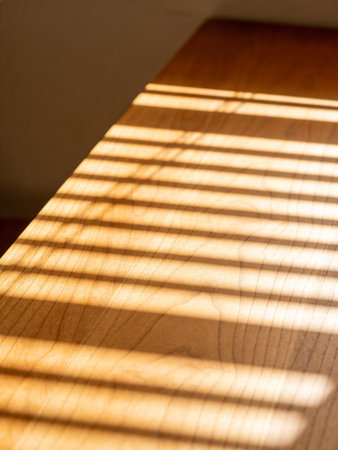 Shadow on the wall of a room with wooden floor and a window