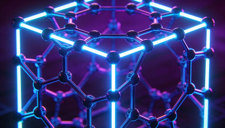 3d rendering of abstract science background. Futuristic connection structure.の写真素材