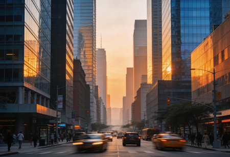 Hong Kong city at sunset.の写真素材