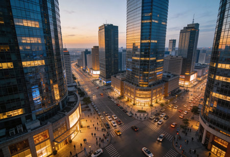 Shanghai Lujiazui Finance and Trade Zone of the modern cityの写真素材
