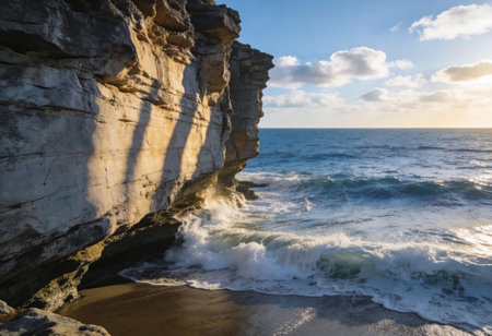 Sunset on the coast of the island of Gozo, Maltaの写真素材