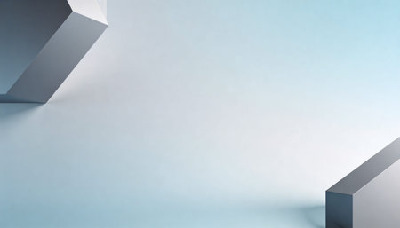 3D Render of Abstract Geometric Background, Minimal Design Concept