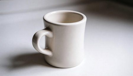 Coffee cup on a white background. Selective focus.の写真素材
