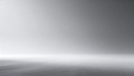 3d render of empty room with concrete floor and white wall background