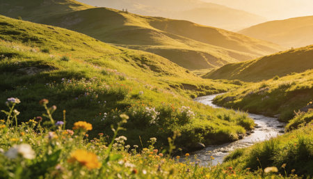 Sunset in the Dolomites, South Tyrol, Italyの写真素材