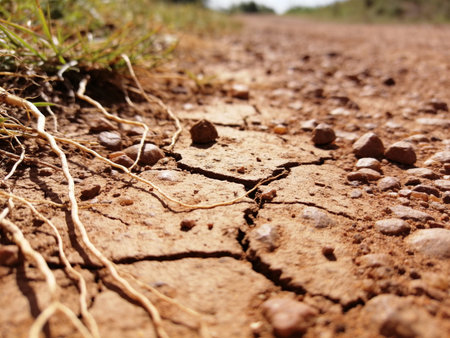 Dry cracked earth background. Drought, global warming concept.
