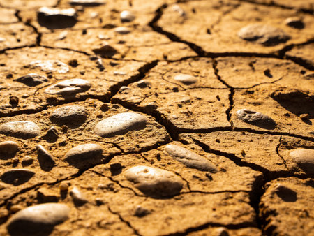 Dry and cracked earth background. Global warming and climate change concept.