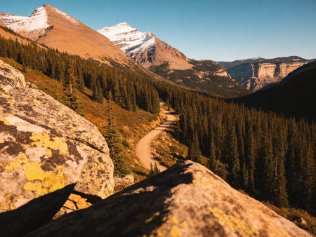 Mountains and forest in Banff National Park, Alberta, Canada