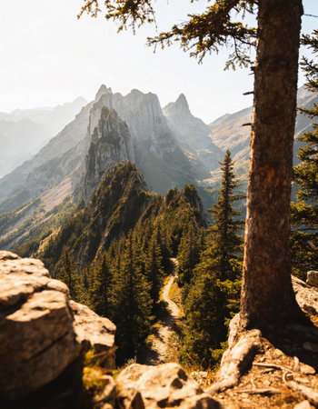 Beautiful view of Dolomites mountains in South Tyrol, Italy