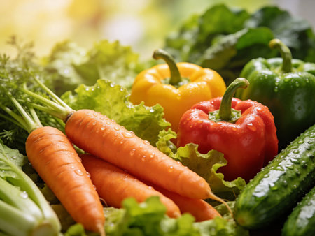 Fresh vegetables on the table. Selective focus. Food background.